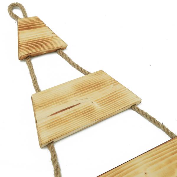 Weihnachtsbaum Adventskalender mit 24 Plätzen in geflammt Deko-Holzleiter in Weihnachtsbaum-Form zum Aufhängen Tannenbaum Leiter – Bild 5