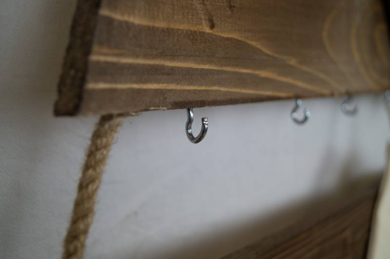 Weihnachtsbaum Adventskalender mit 24 Plätzen in palisander Deko-Holzleiter in Weihnachtsbaum-Form zum Aufhängen Tannenbaum Leiter – Bild 4