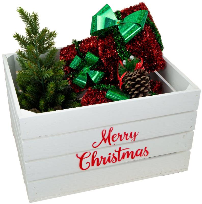 Johanna in weiß Aufschrift Merry Christmas in Rot