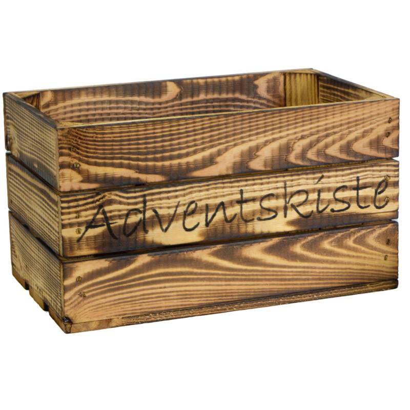 Adventskiste "Hilde" geflammt ohne mit schwarzer Schrift – Bild 2