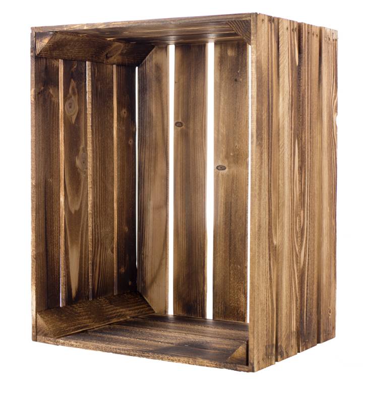 Geflammte Kiste mit "Adventskiste" Aufdruck 50x40x30cm – Bild 3