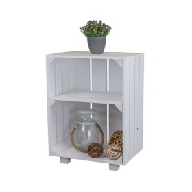 Nachttisch weiß mit Ablagefach