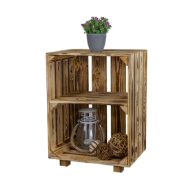 Nachttisch geflammt mit Ablagefach