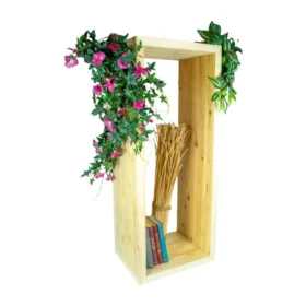 Lowboard in natur 100x40x30cm aus Massivholz Vintage-Tisch rustikal