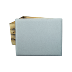 Polsteraufsatz für unsere Holzkiste "Johanna" in hellgrau 50x40cm