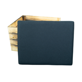 Polsteraufsatz für unsere Holzkiste "Johanna" in anthrazit 50x40cm