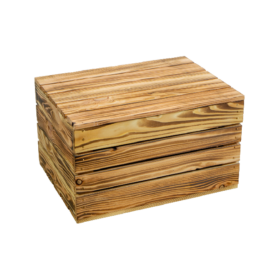 Truhe geflammt mit Deckel 48 x 36 x 27cm