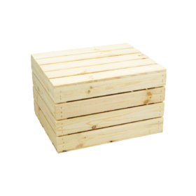 Holztruhe Natur mit Deckel 48 x 36 x 27cm