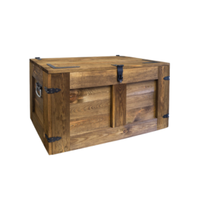 Große Holztruhe Oskar Palisander 80x45x47cm