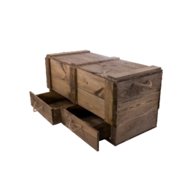 Große Aufbewahrungskiste Kalle Palisander mit Schubladen und Deckel