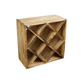 Großes Weinregal geflammt 52 x 52 "Raute"