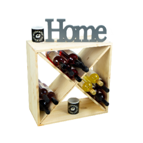 Großes Weinregal Natur 52 x 52 "X"