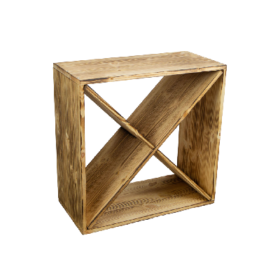 Großes Weinregal geflammt 52 x 52 "X"