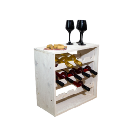 Flaschenregal für 15 Flaschen in weiß