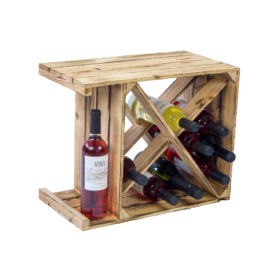 Weinregal "X" geflammt"