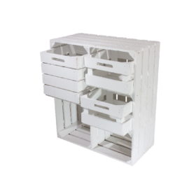 Große Kommode HS3 weiss mit Schubladen