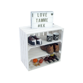 Großes Obstkistenregal "Tamme"- weiß