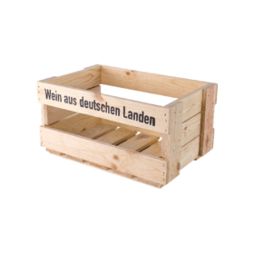 Neue Weinkisten "Wein aus deutschen Landen" Natur ca 46 x 30,5 x 24cm Obstkiste Holzkiste Regalkist